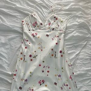 Floral Silk Mini Dress